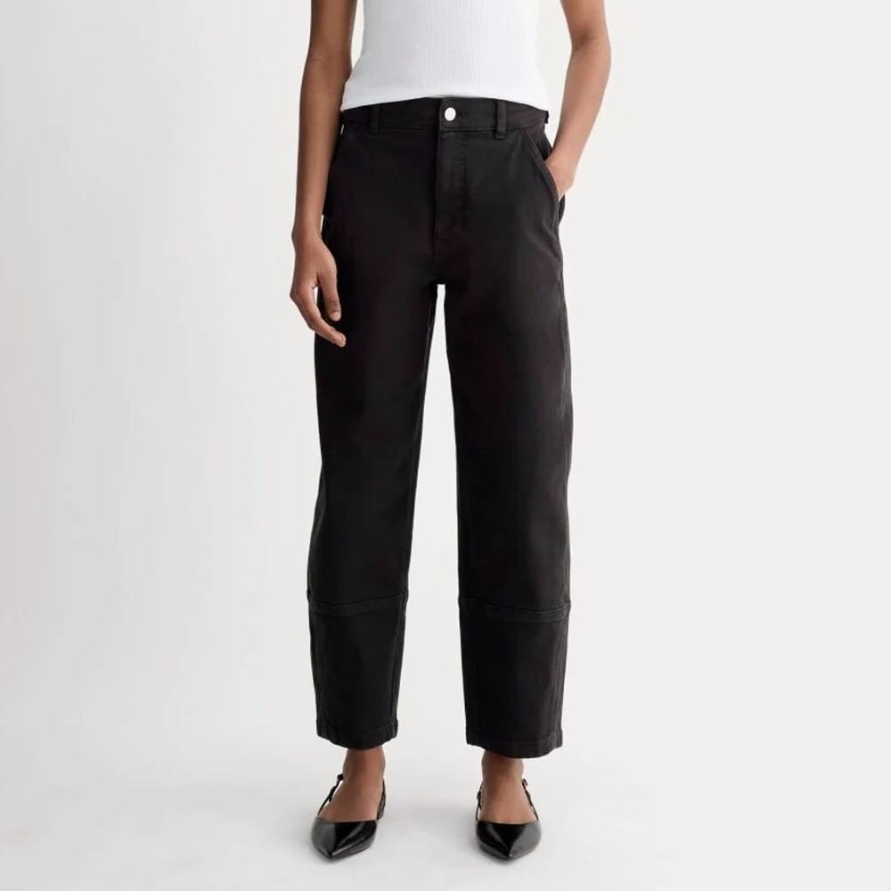 Everlane The Utility Barrel Pant Black Size 8 Tall NWT